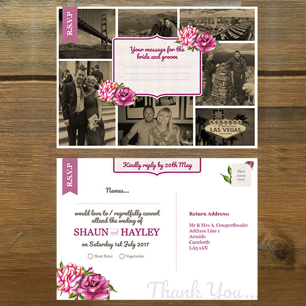 Wedding Stationery - RSVP day and evening